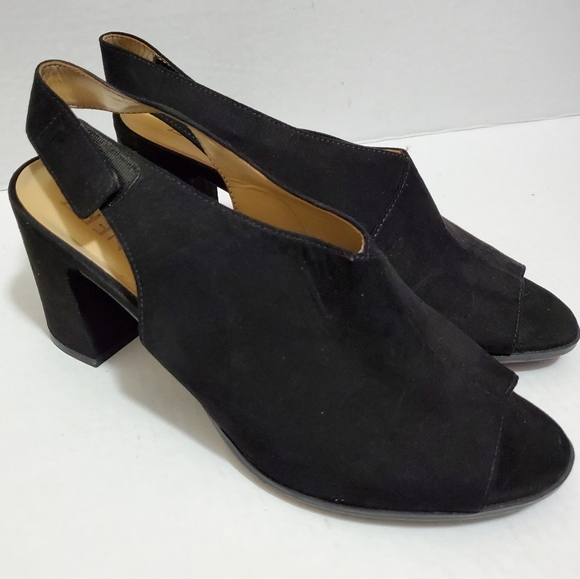 Naturalizer Preston Suede PeepToe Casual Slingback - Picture 2 of 8